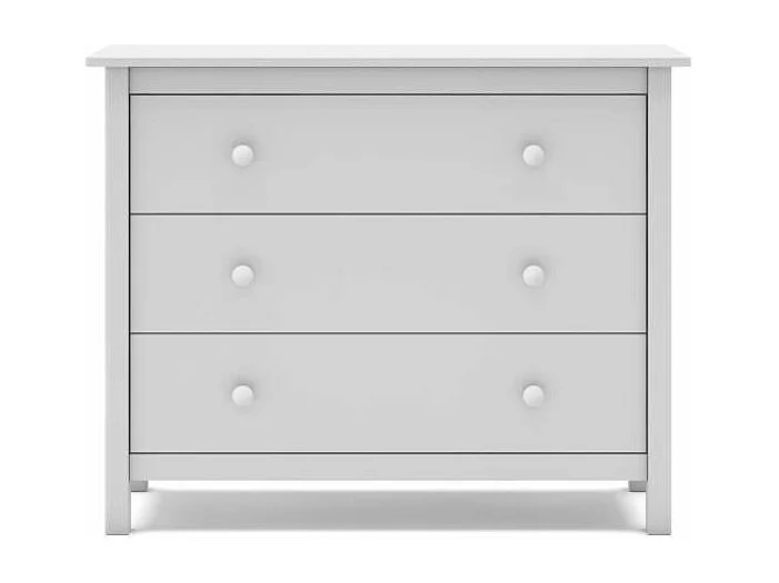 Cómoda 3 cajones Maxi acabado blanco, 80cm(alto) 100cm(ancho) 40cm(fondo)