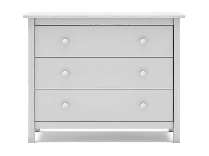 Cómoda 3 cajones Maxi acabado blanco, 80cm(alto) 100cm(ancho) 40cm(fondo)