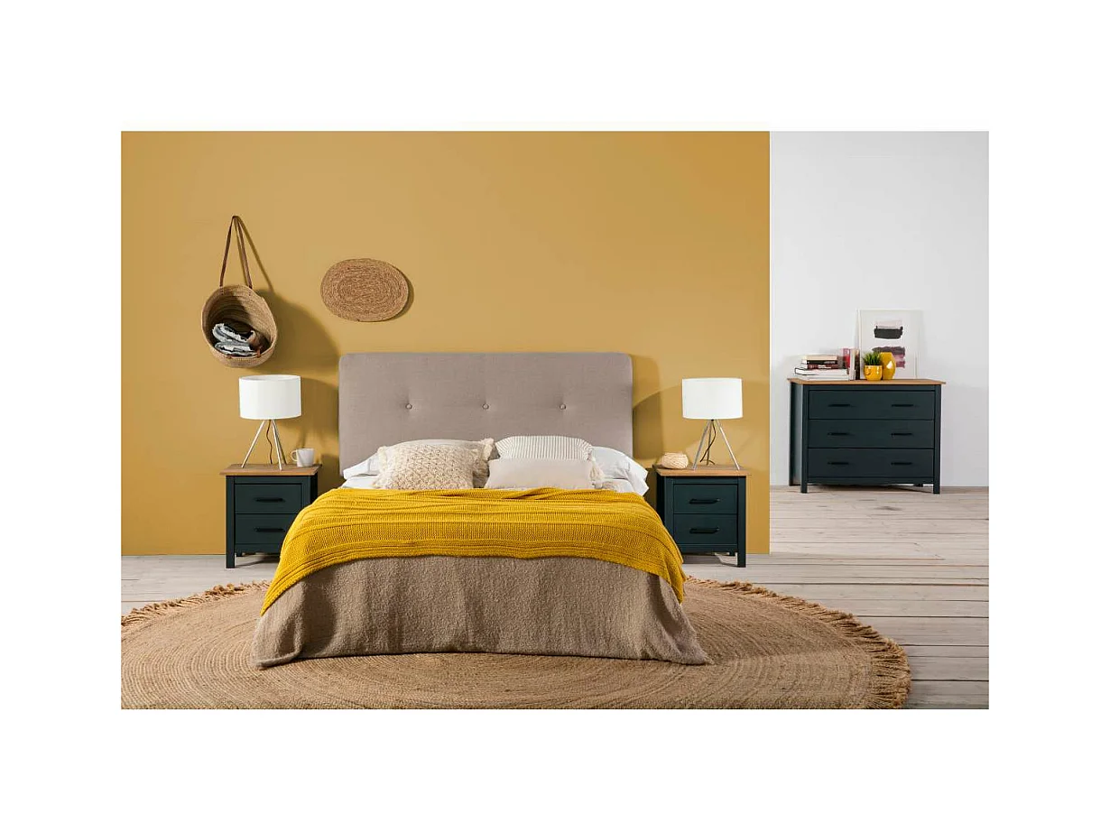 Cómoda 3 cajones Mariana acabado azul 80 cm(alto) 100 cm(ancho) 40 cm(largo)