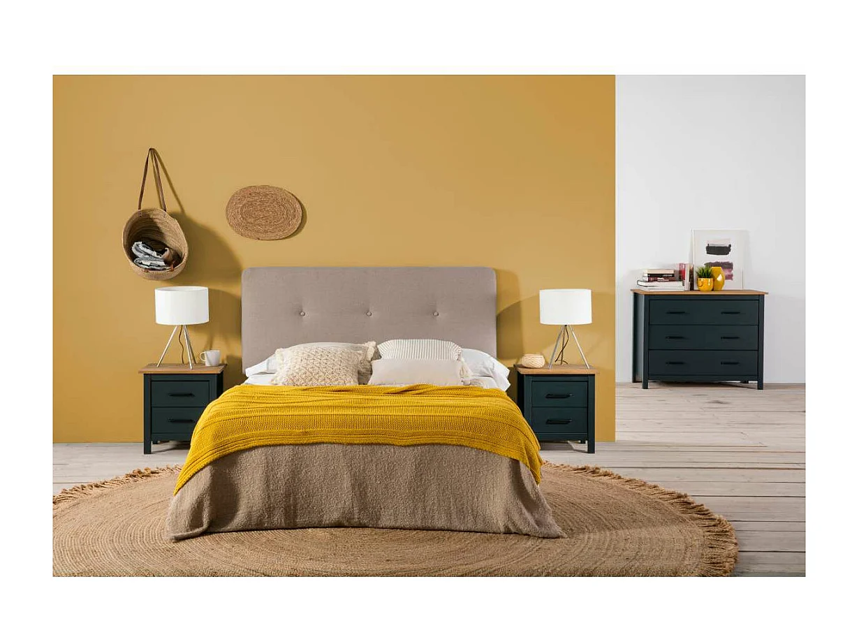 Cómoda 3 cajones Mariana acabado azul 80 cm(alto) 100 cm(ancho) 40 cm(largo)