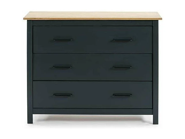 Cómoda 3 cajones Mariana acabado azul 80 cm(alto) 100 cm(ancho) 40 cm(largo)