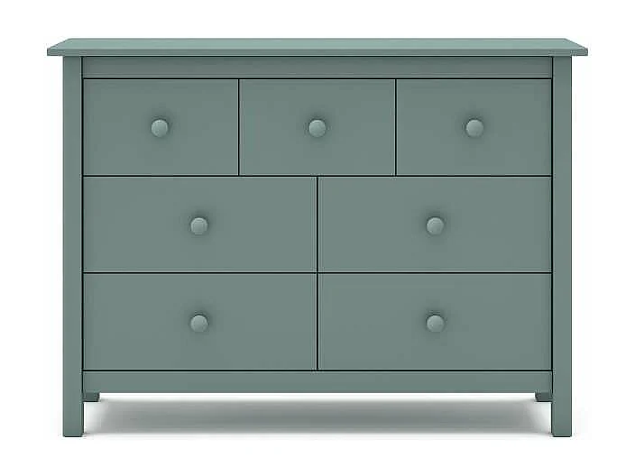 Cómoda 7 cajones Maxi acabado verde petróleo, 80cm(alto) 110cm(ancho) 40cm(fondo)