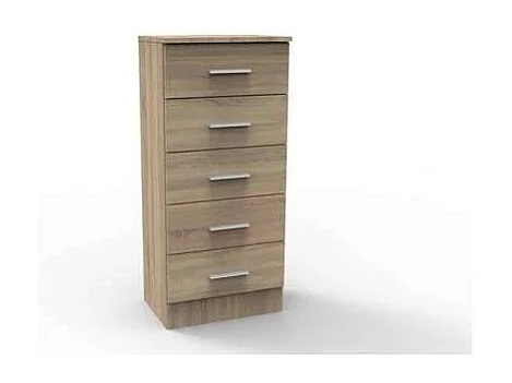 Sinfonier 5 cajones Oviedo acabado en cambrian, 46cm(Ancho) 33cm(Fondo) 108cm(Alto