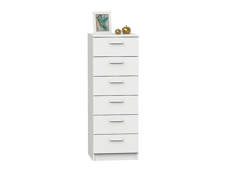 Sinfonier 6 cajones Tibet acabado blanco, 110 cm(alto)40 cm(ancho)40 cm(fondo)