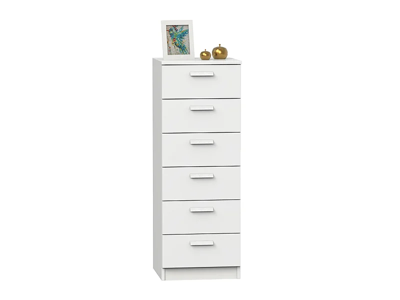 Sinfonier 6 cajones Tibet acabado blanco, 110 cm(alto)40 cm(ancho)40 cm(fondo)