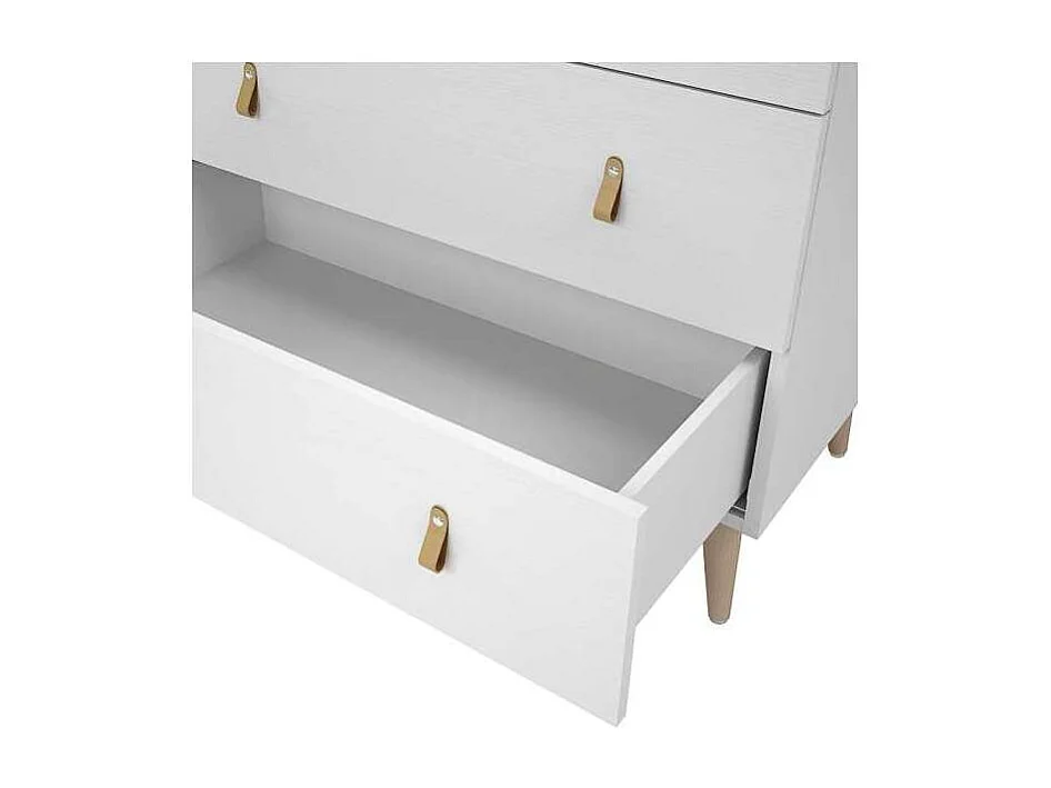 Sinfonier Tokio con 5 Cajones en blanco. 119 cm(alto), 80 cm(ancho), 48 cm(fondo)