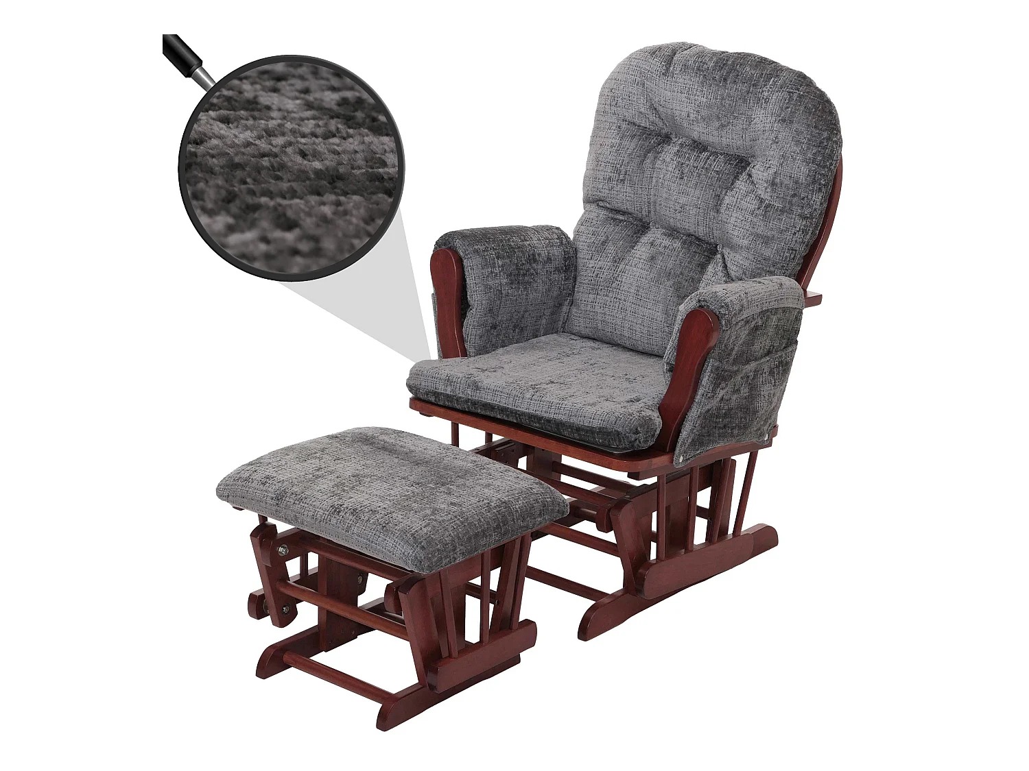 Fauteuil de relaxation MCW-C76,  gris foncé, piètement foncé