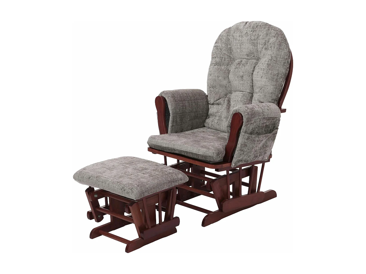 Fauteuil de relaxation MCW-C76,  gris clair, piétement foncé