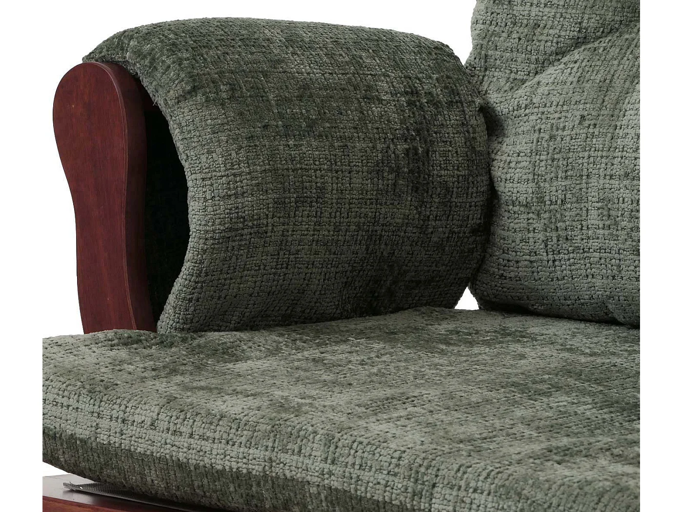 Fauteuil de relaxation MCW-C76,  vert, piétement foncé