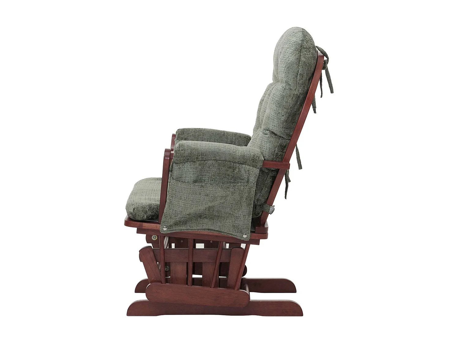 Fauteuil de relaxation MCW-C76,  vert, piétement foncé