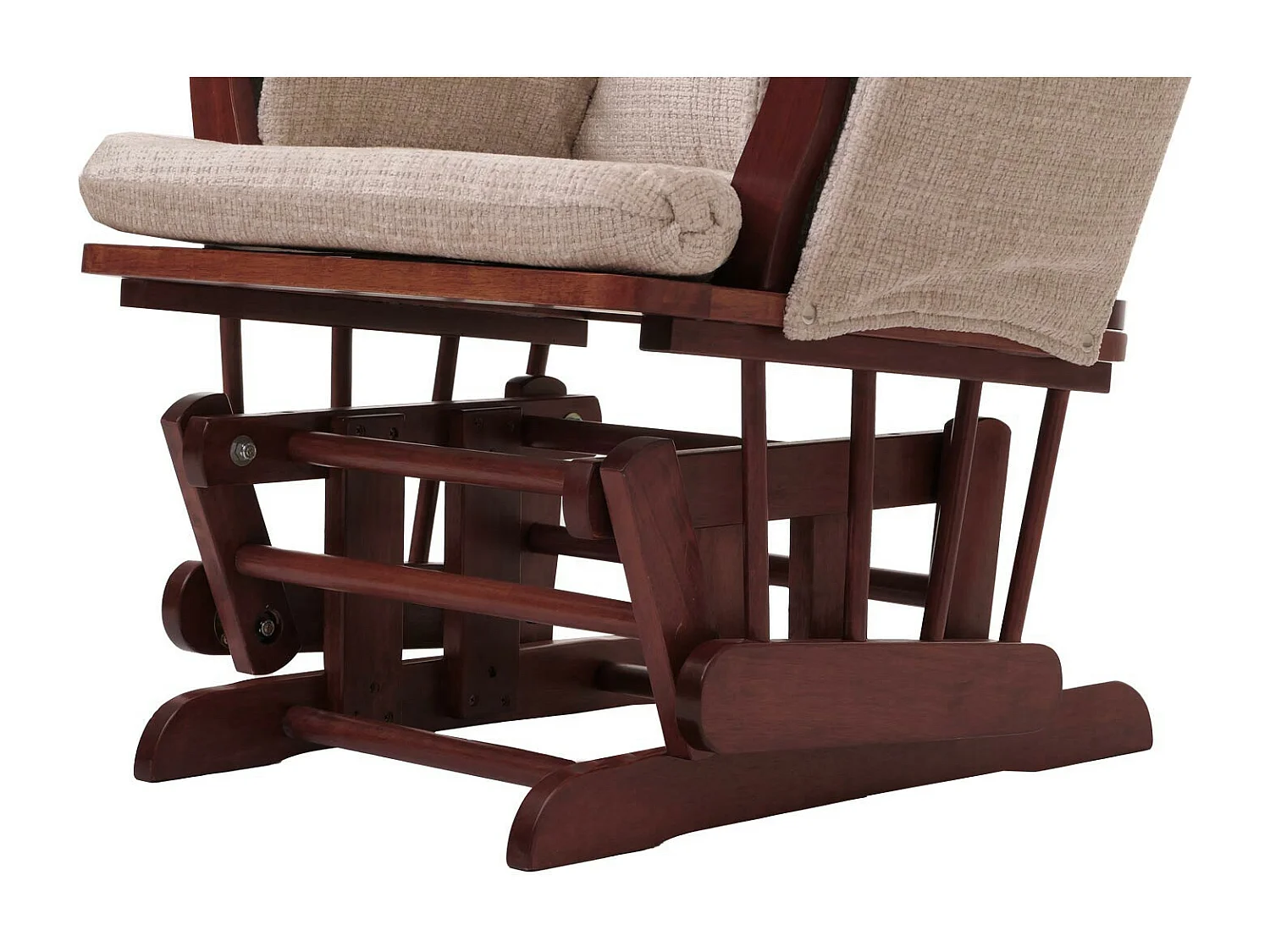 Fauteuil de relaxation MCW-C76,  crème, piétement foncé