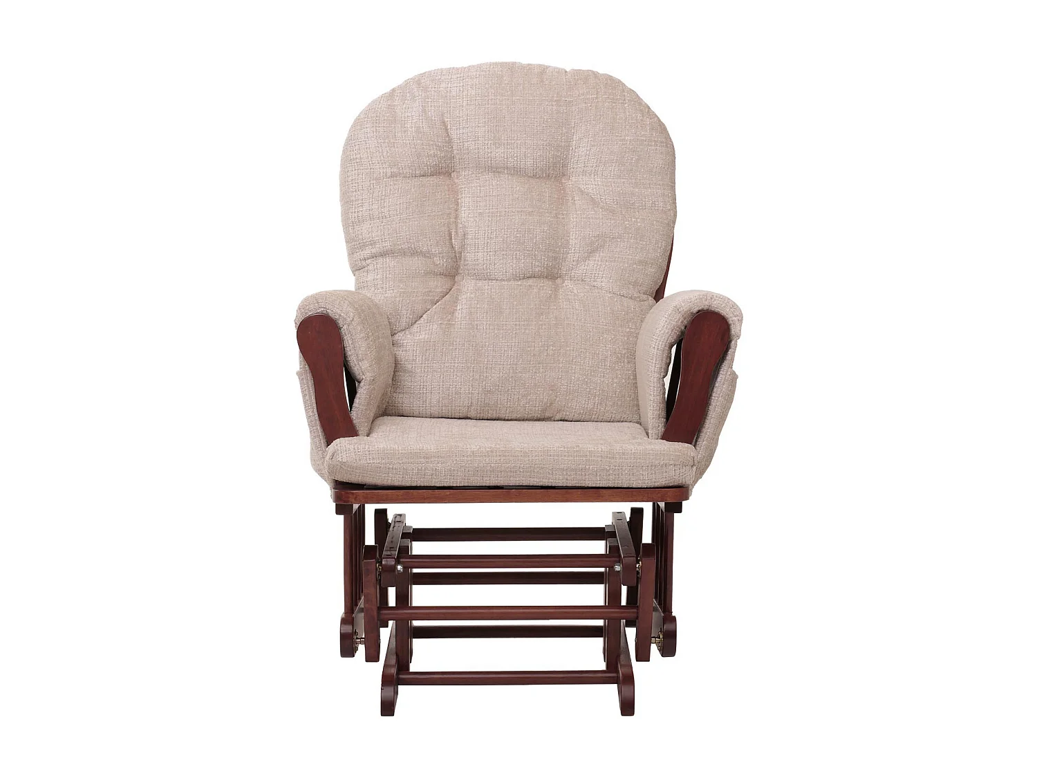 Fauteuil de relaxation MCW-C76,  crème, piétement foncé