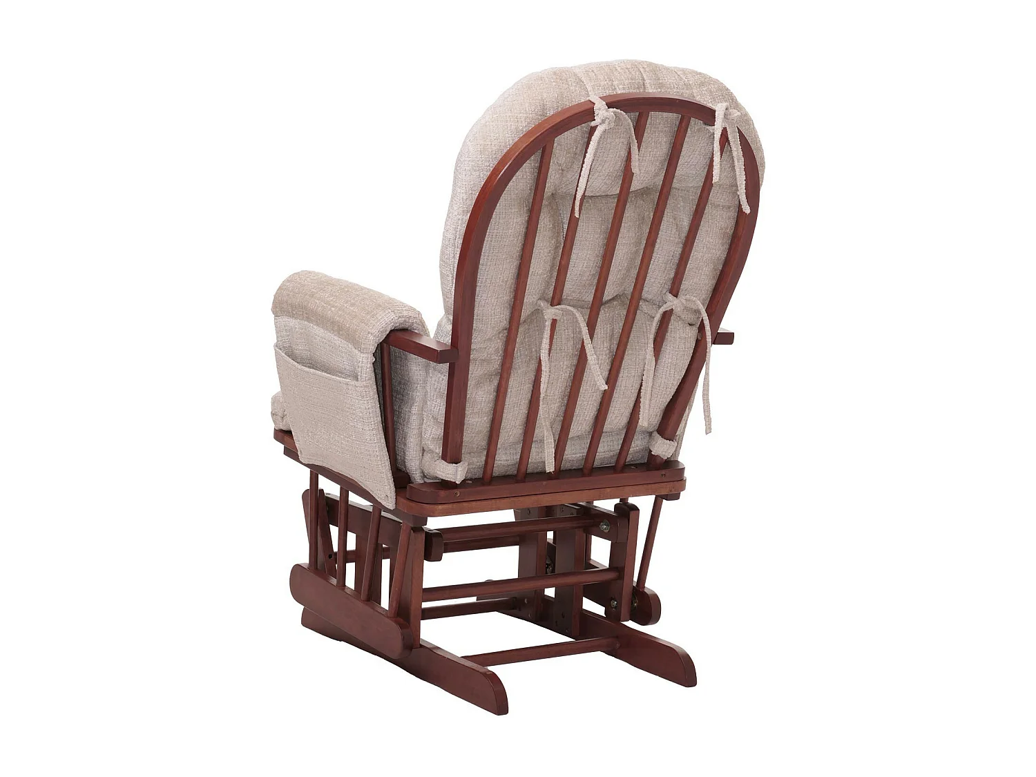 Fauteuil de relaxation MCW-C76,  crème, piétement foncé