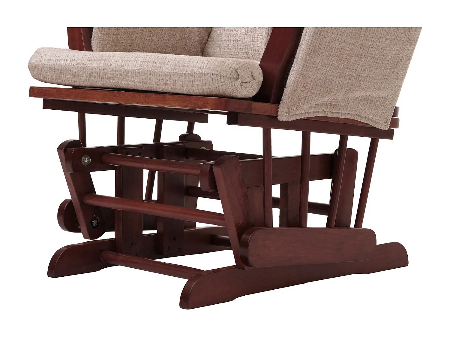 Fauteuil de relaxation MCW-C76,  crème, piétement foncé