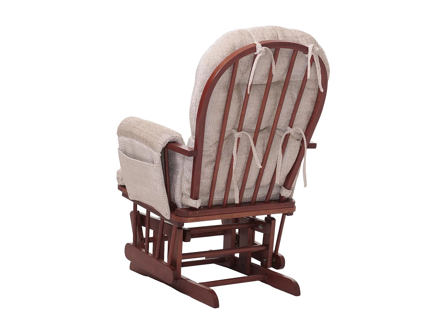 Fauteuil de relaxation MCW-C76,  crème, piétement foncé