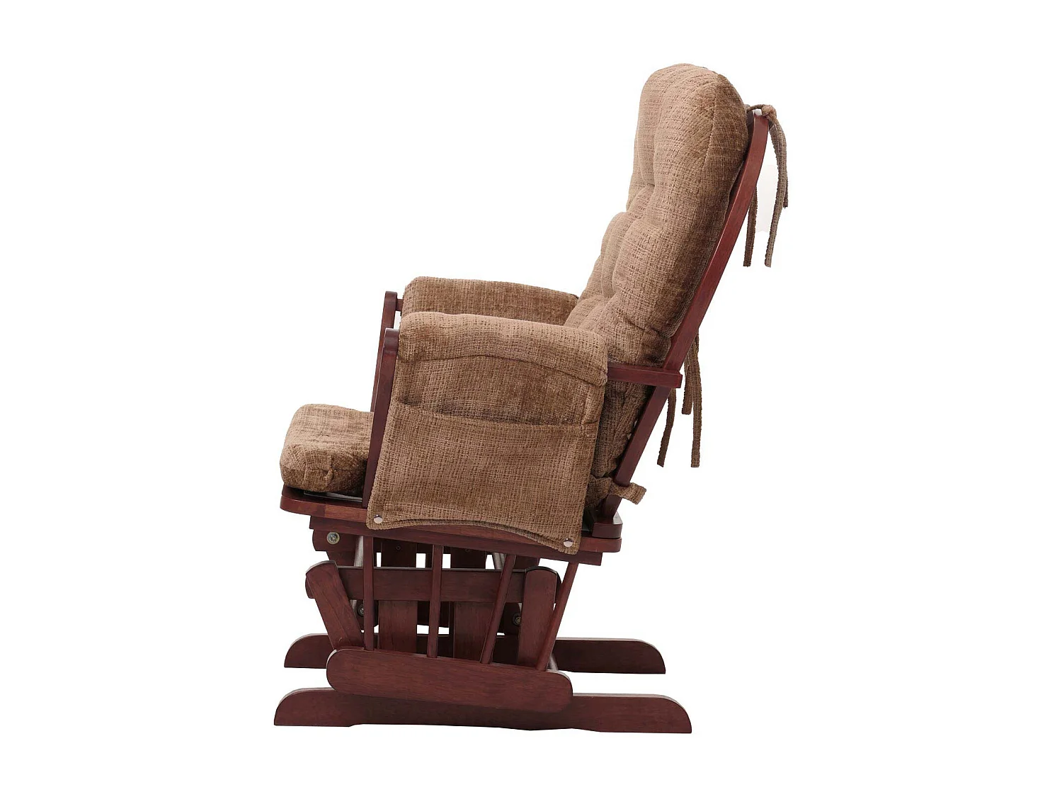 Fauteuil de relaxation MCW-C76,  marron clair, piétement foncé
