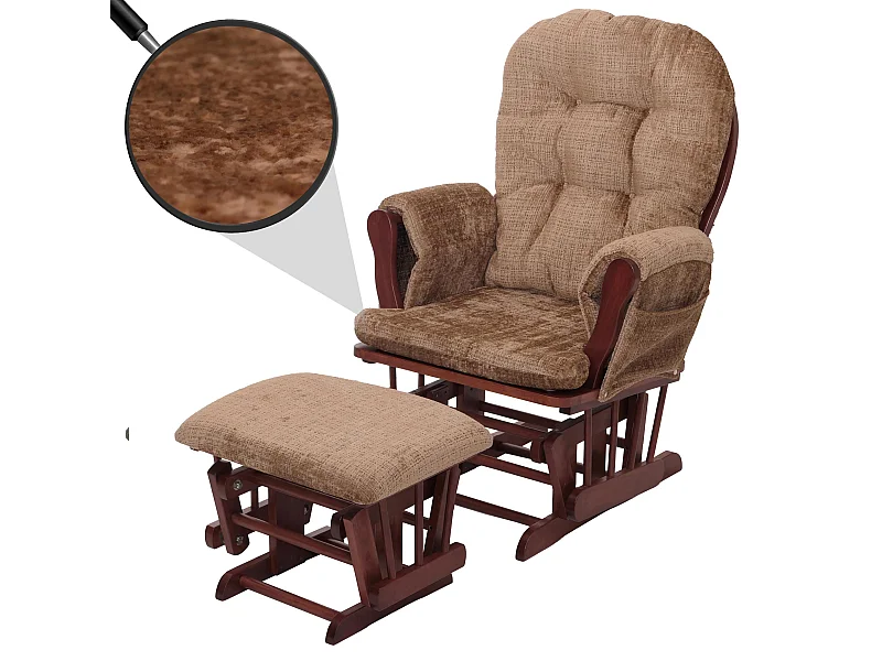 Relaxsessel MCW-C76, Hellbraun, Gestell dunkel