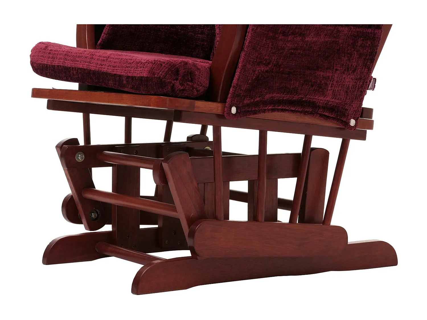 Fauteuil de relaxation MCW-C76,  bordeaux, piètement foncé