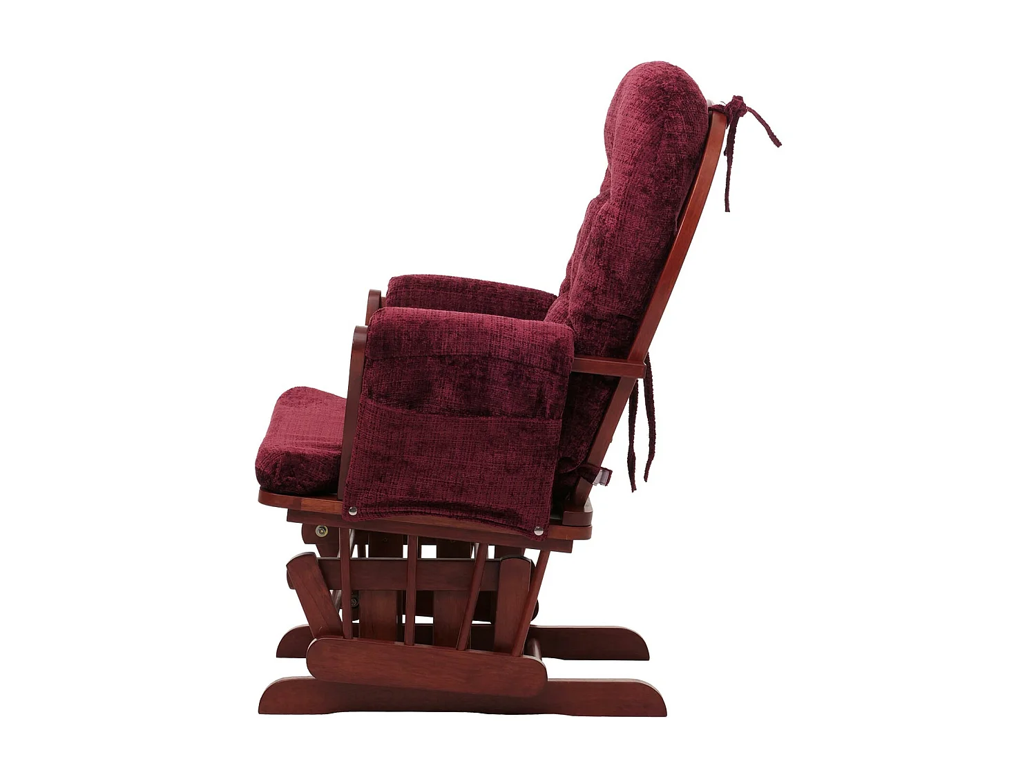 Fauteuil de relaxation MCW-C76,  bordeaux, piètement foncé