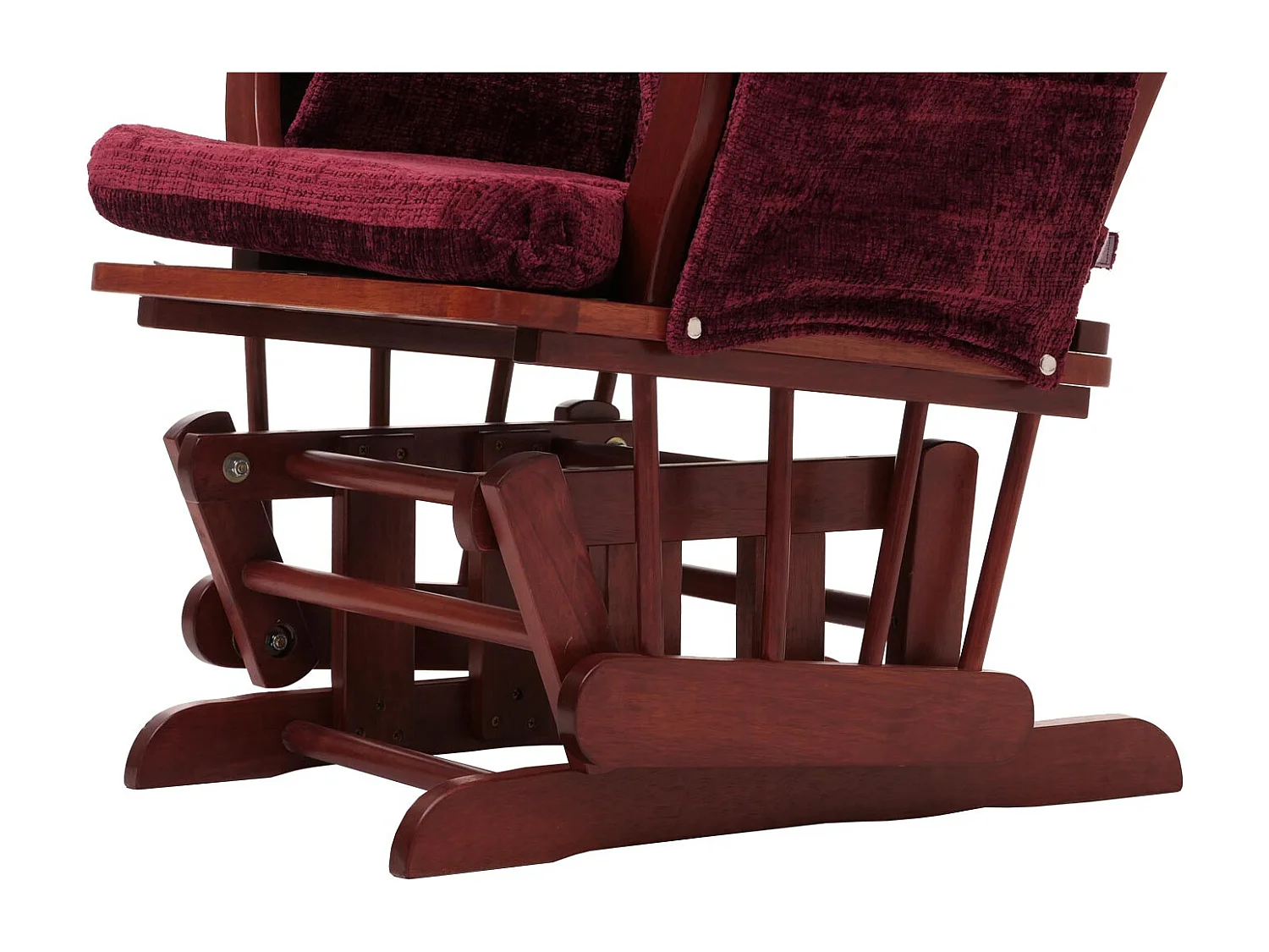 Fauteuil de relaxation MCW-C76,  bordeaux, piètement foncé