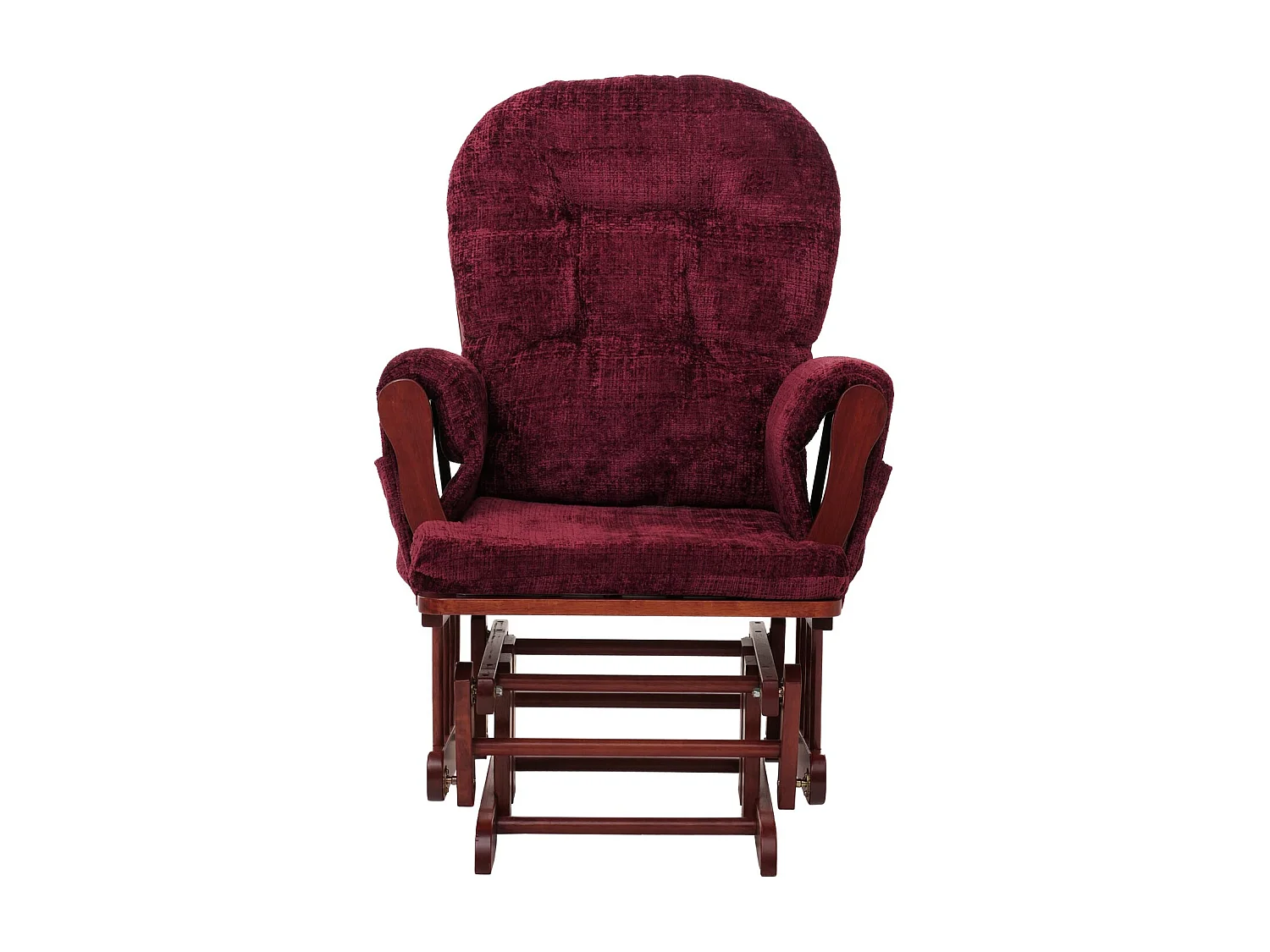 Fauteuil de relaxation MCW-C76,  bordeaux, piètement foncé