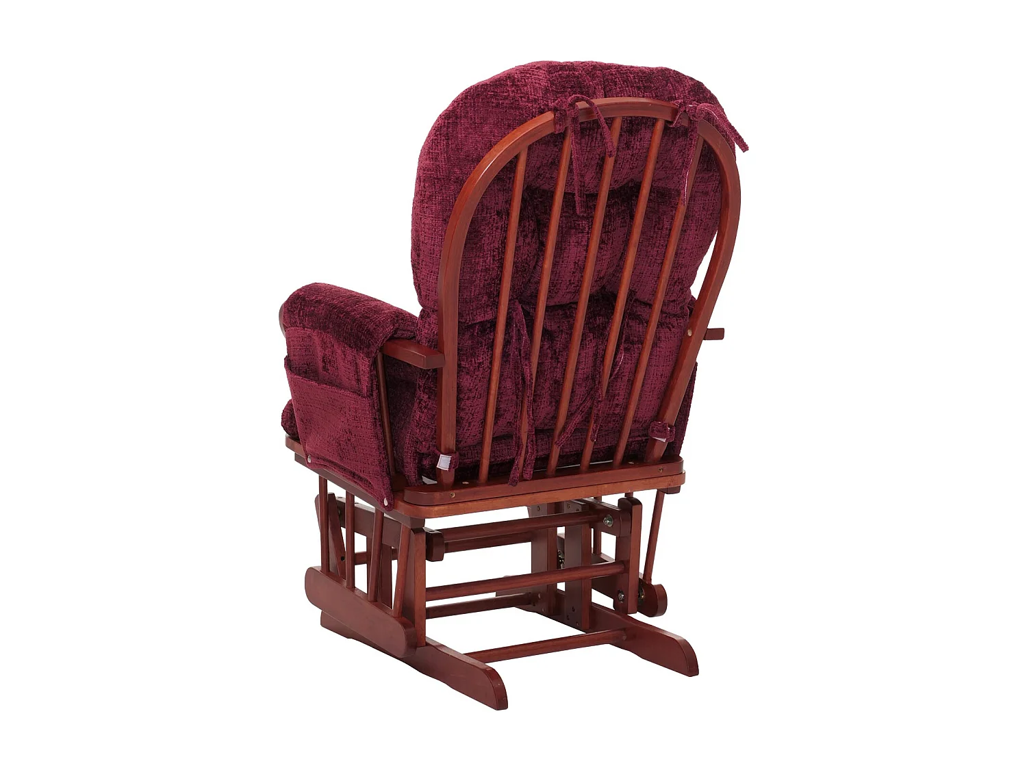 Fauteuil de relaxation MCW-C76,  bordeaux, piètement foncé