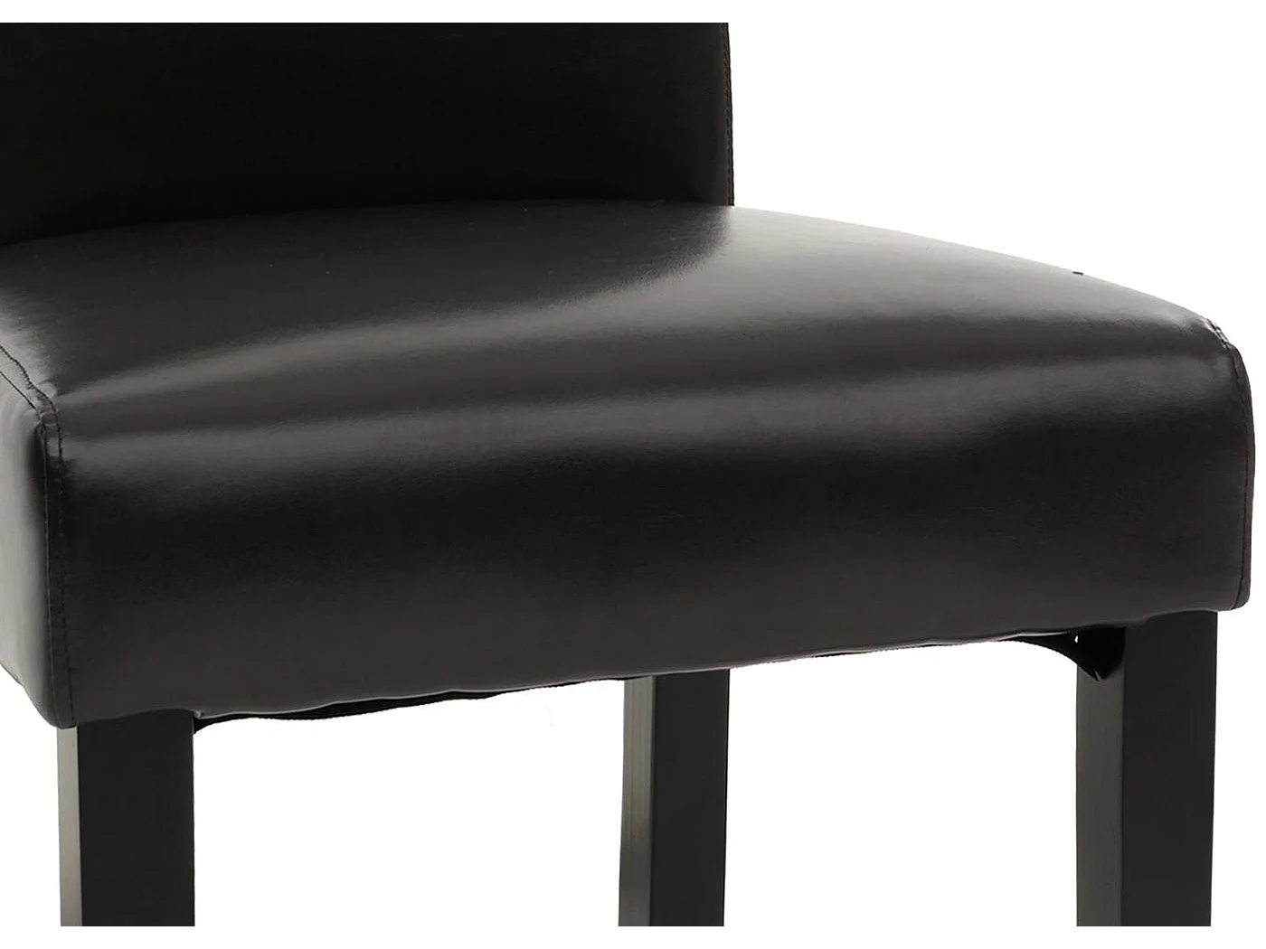 Chaise de salle à manger MCW-N66 KL (lot de 2),  noir-marron, pieds noirs