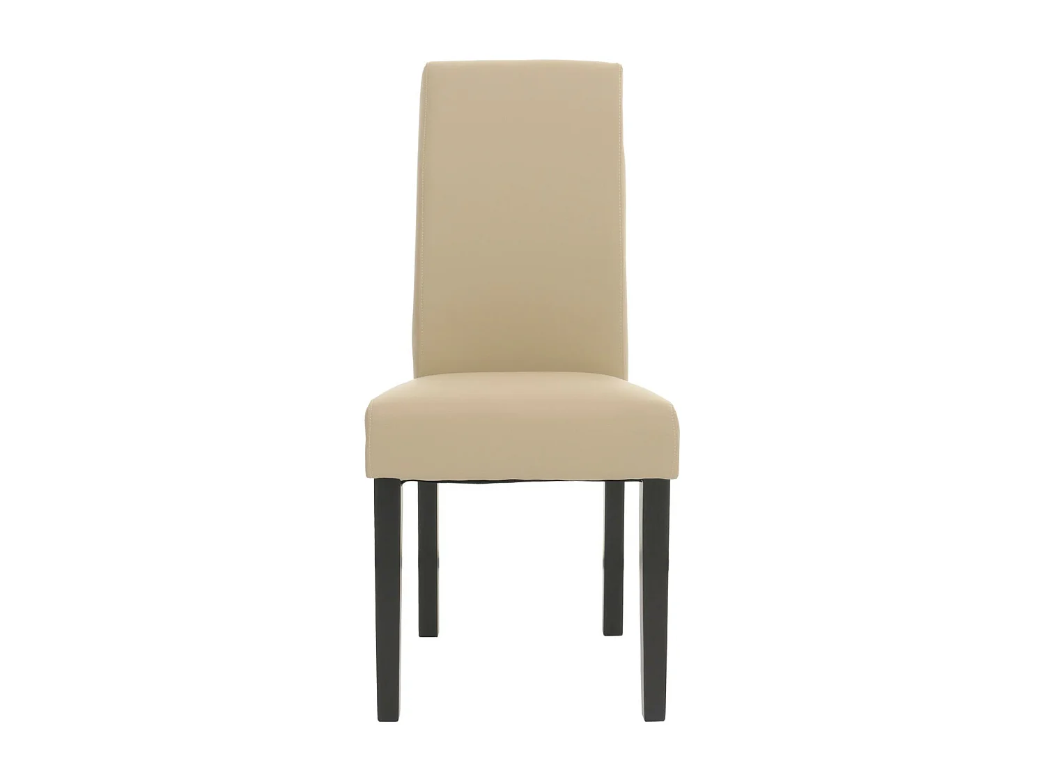 Krzesło do jadalni MCW-N66 KL (zestaw 2 sztuk),  kremowy, czarne nogi