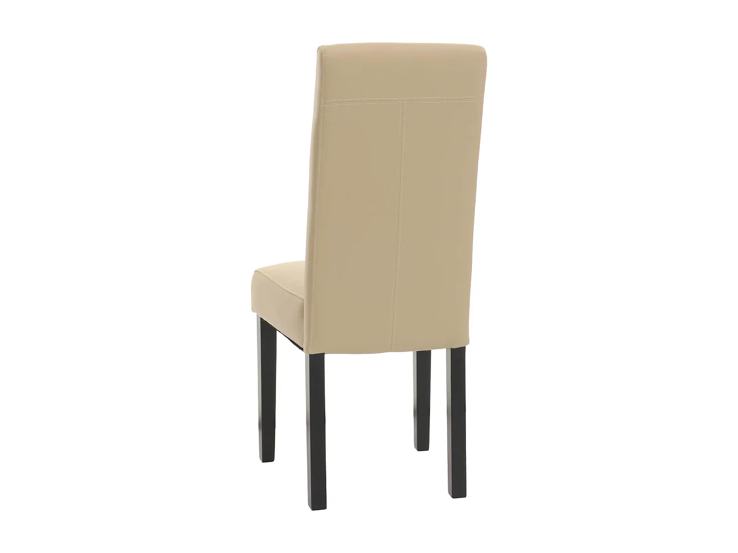 Krzesło do jadalni MCW-N66 KL (zestaw 2 sztuk),  kremowy, czarne nogi