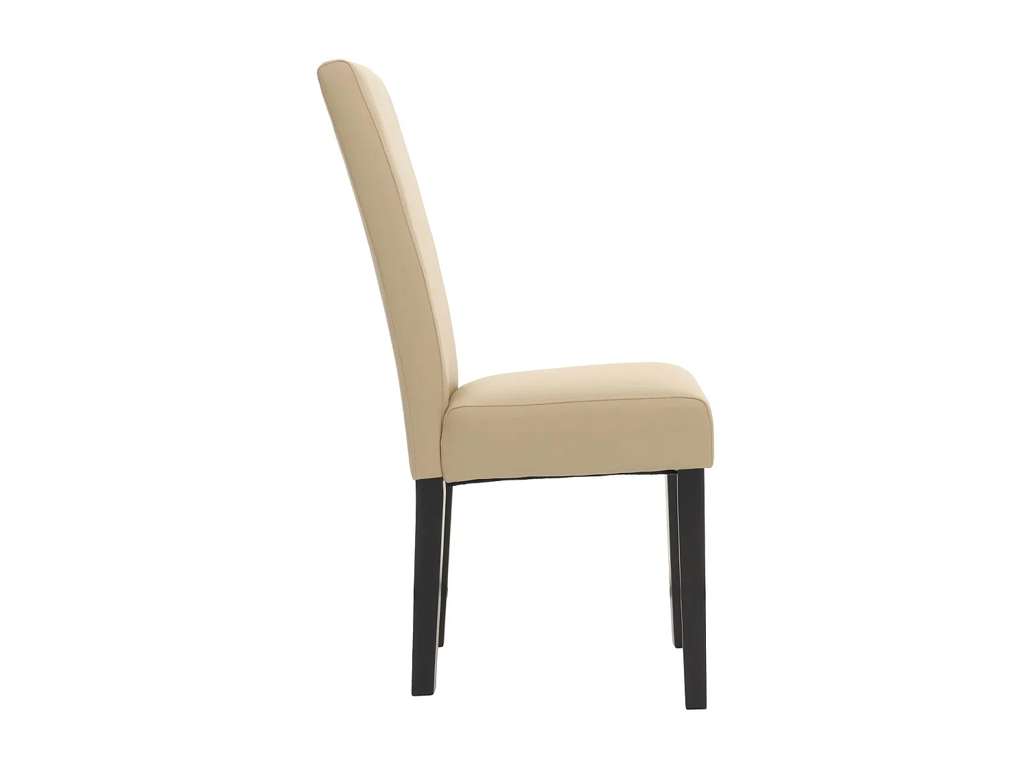 Krzesło do jadalni MCW-N66 KL (zestaw 2 sztuk),  kremowy, czarne nogi