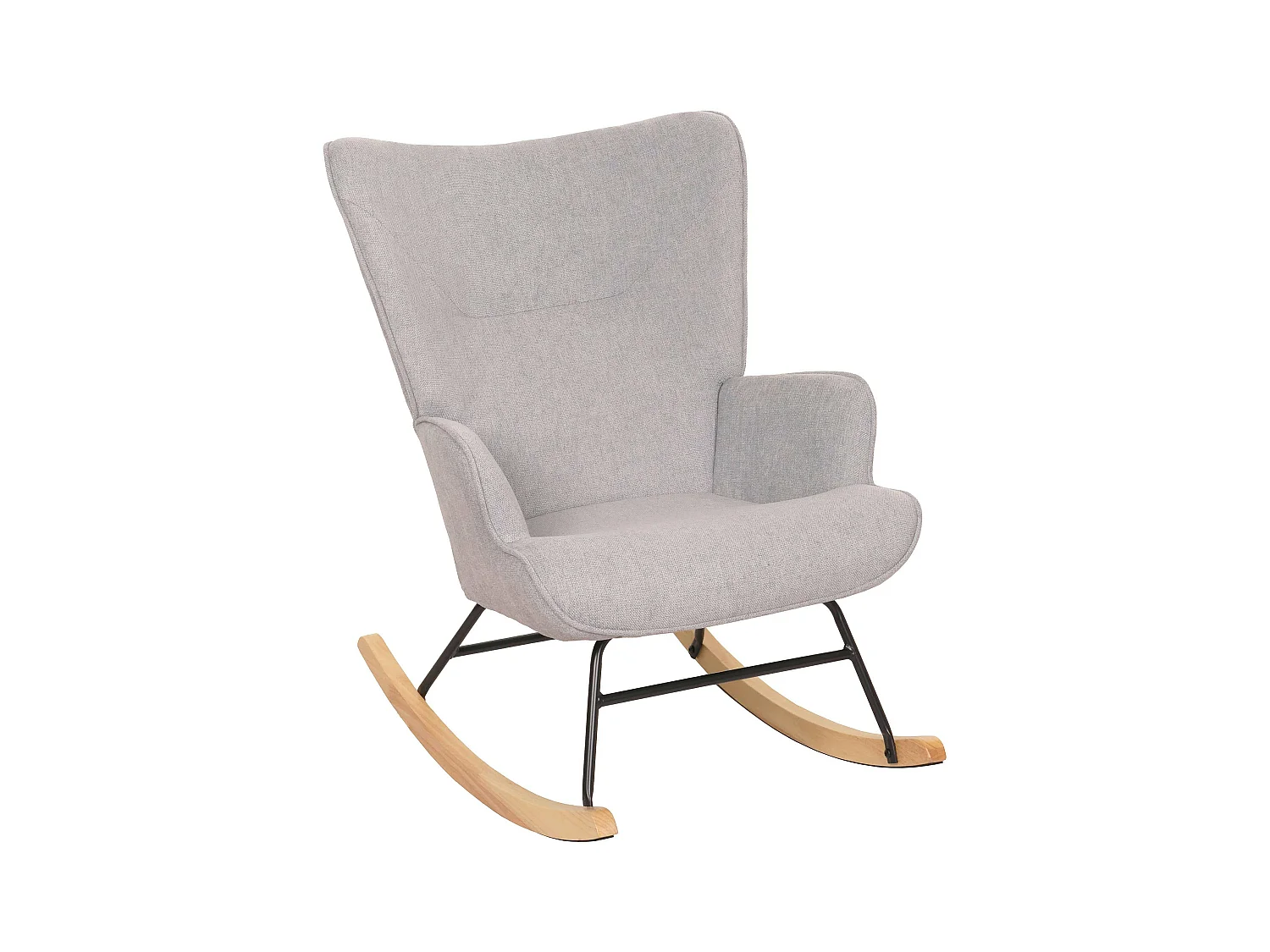 Chaise à bascule MCW-N14,  gris clair