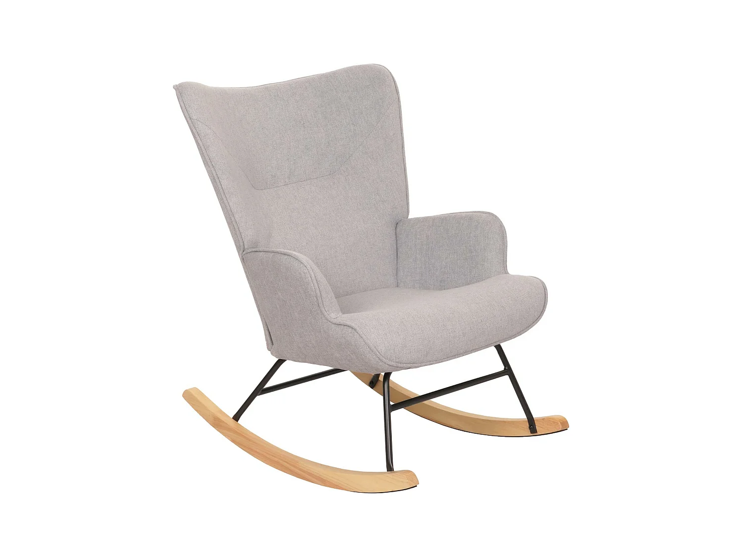 Fotel bujany MCW-N14,  jasnoszary