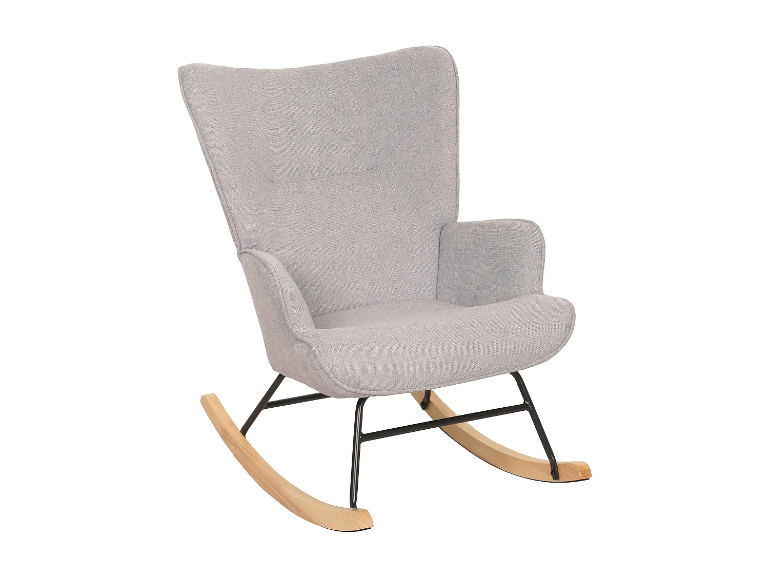 Fotel bujany MCW-N14,  jasnoszary