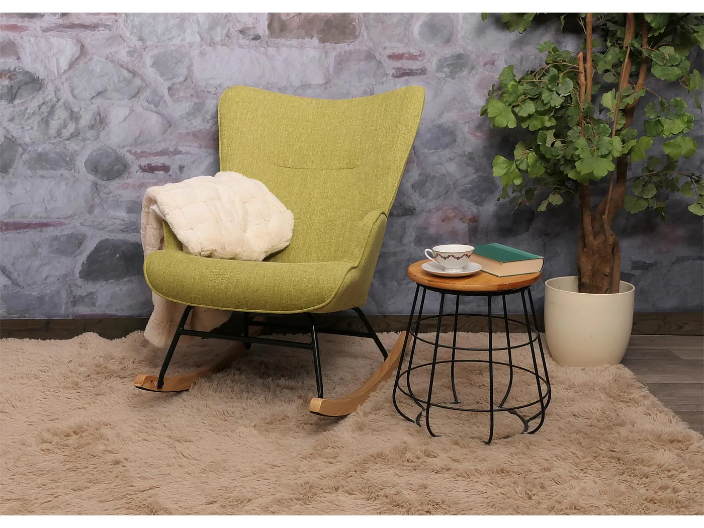 Schommelstoel MCW-N14,  groen