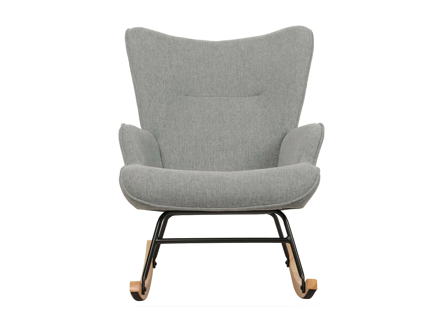 Fotel bujany MCW-N14,  szaro-zielony