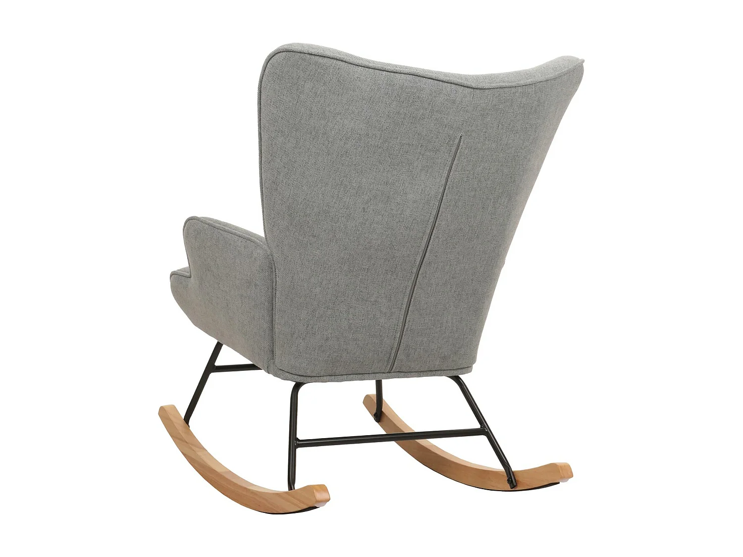 Fotel bujany MCW-N14,  szaro-zielony