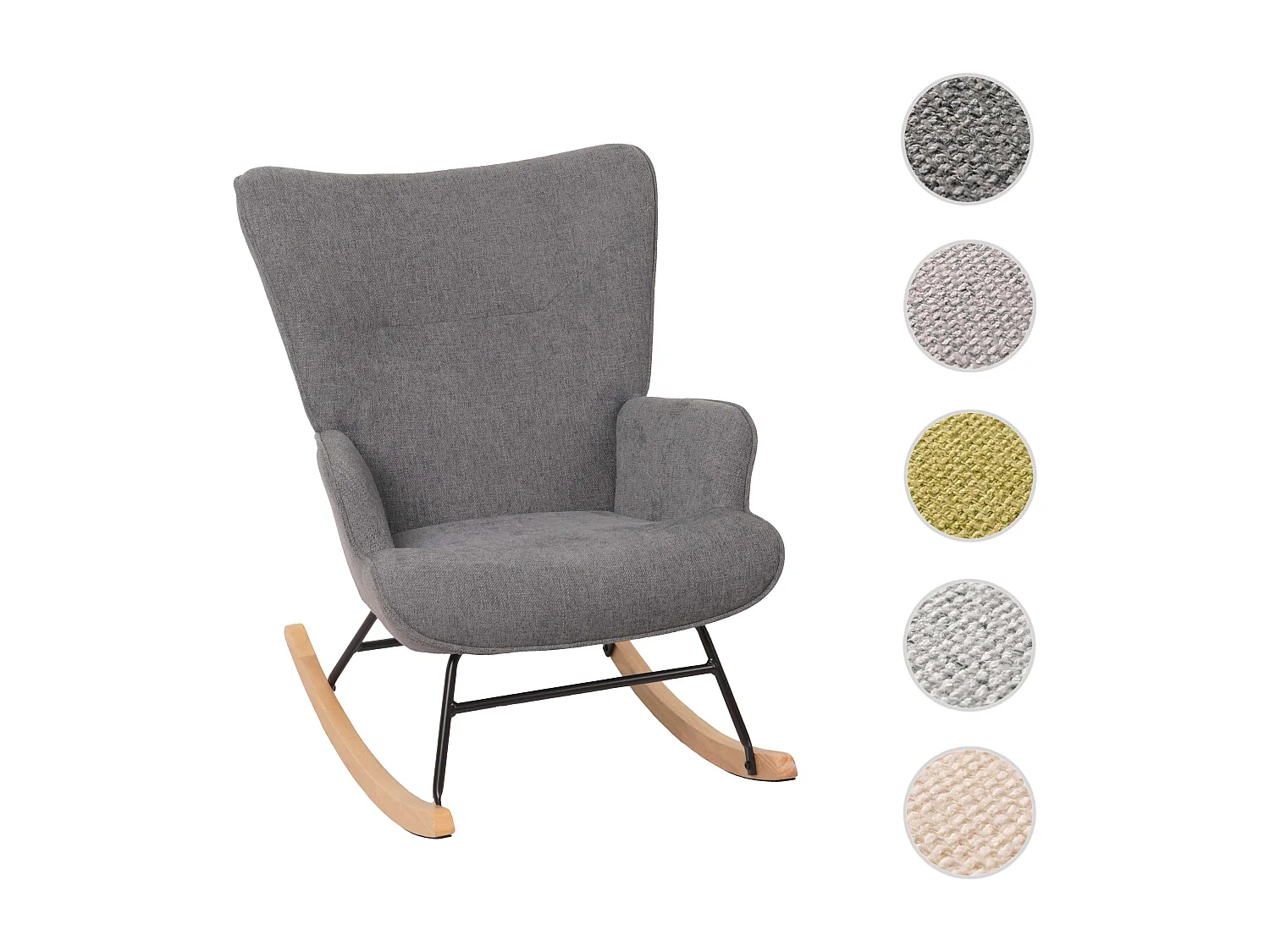 Schaukelstuhl MCW-N14, Dunkelgrau