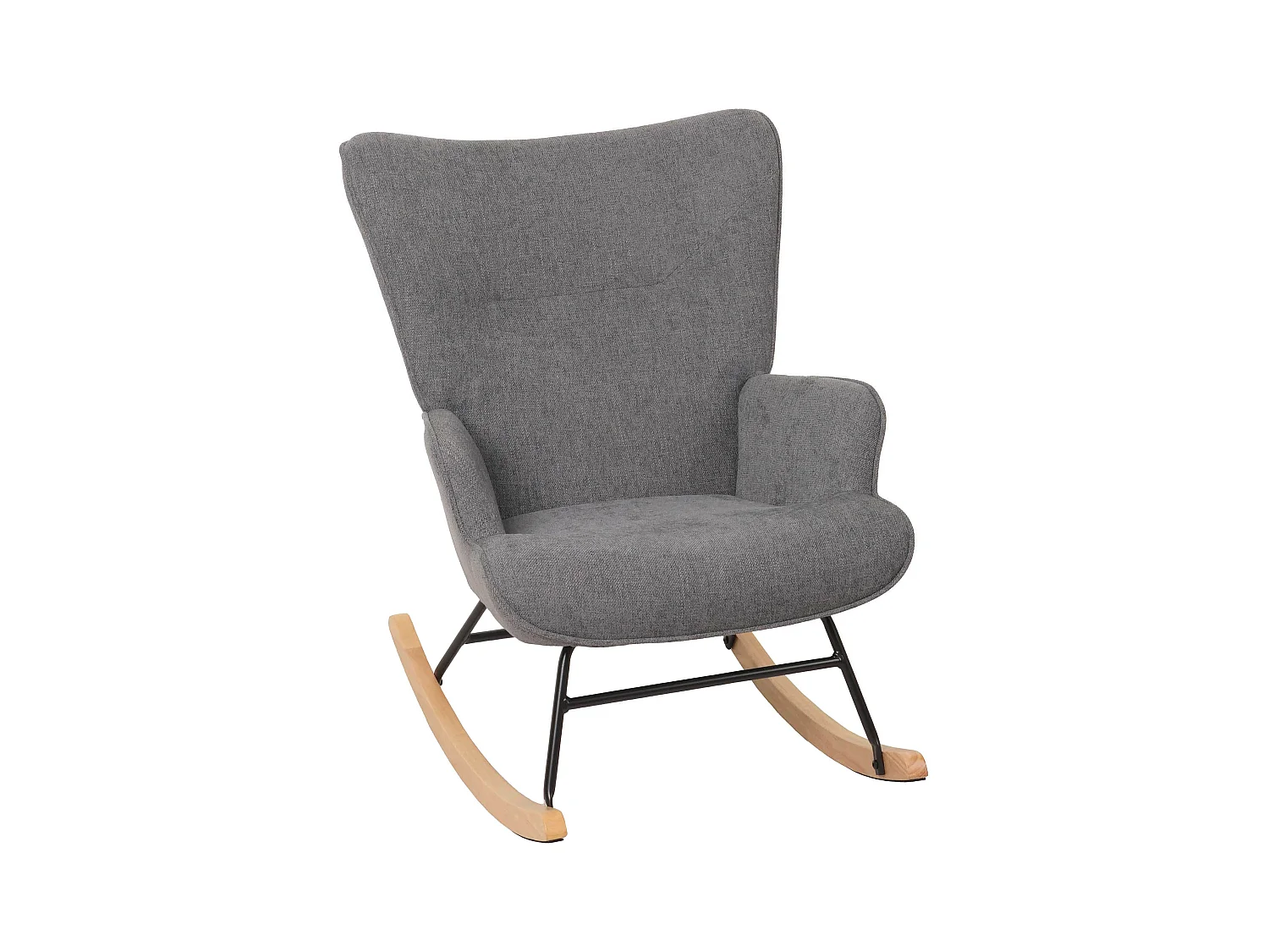 Chaise à bascule MCW-N14,  gris foncé