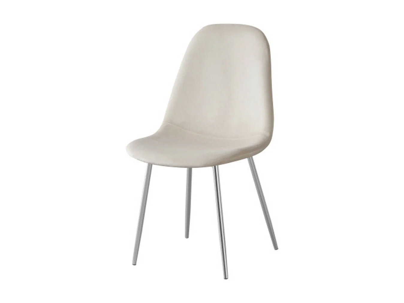 Lot de 6 chaises Ruka en velours avec pieds en acier chromé - Élégance moderne-Couleur Beige foncé