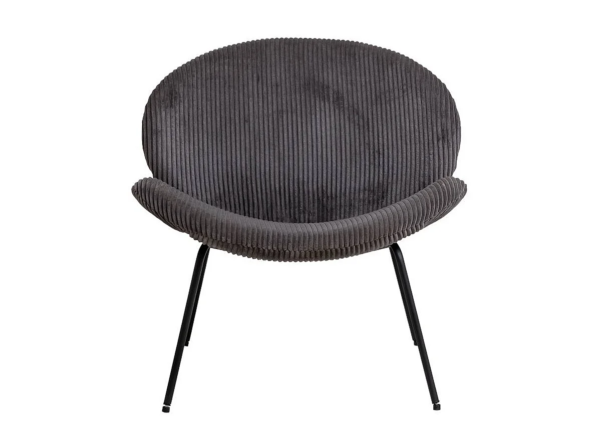 Fauteuil en velours gris Dorian