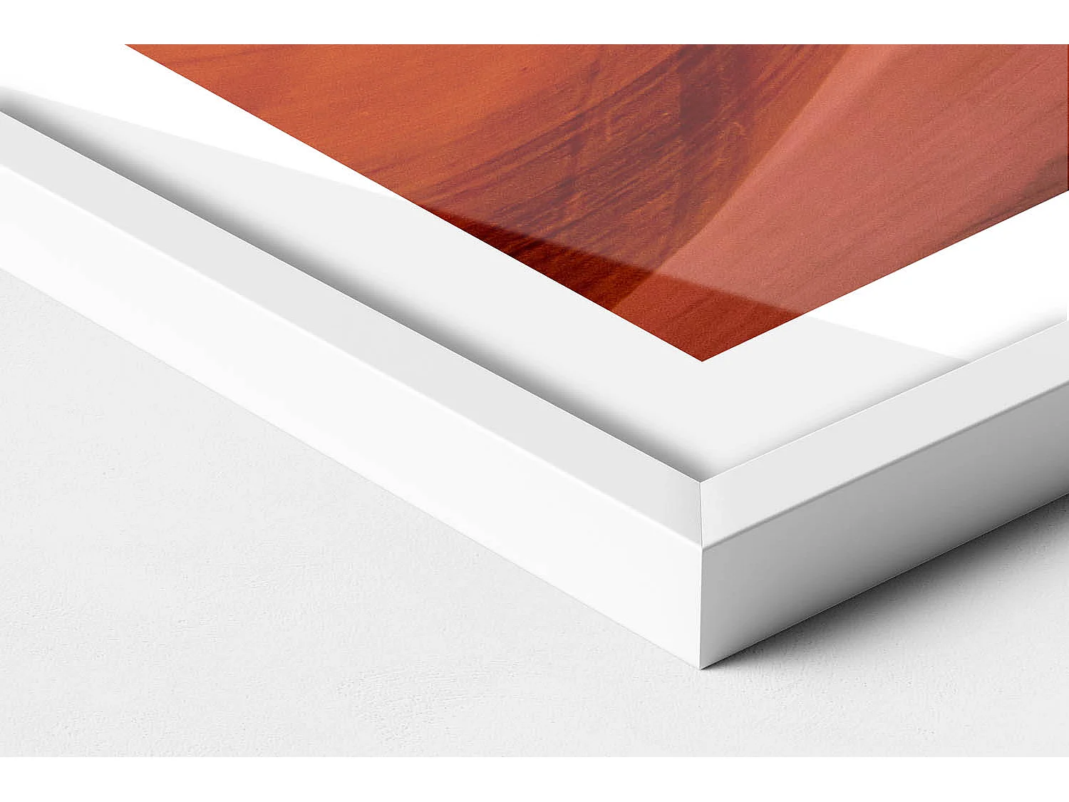 Dekoratives Gemälde mit weißem Rahmen, Felsige Landschaft des Canyons 80 x 60 cm – Perfekt für das Wohn- oder Schlafzimmer