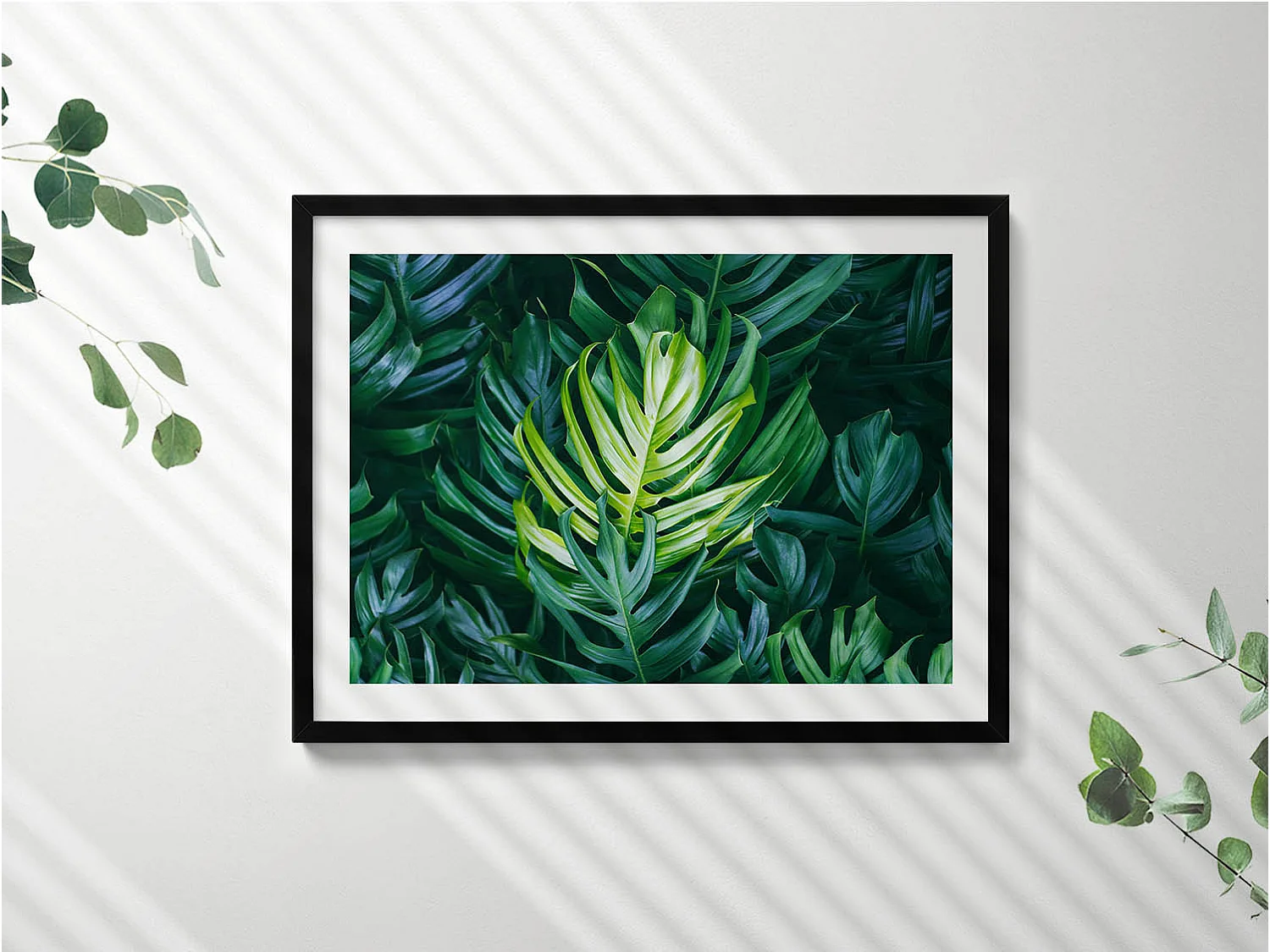 Dekoratives Gemälde mit schwarzem Rahmen, minimalistische Abstraktion mit goldenen Details 80 x 60 cm – perfekt für das Wohn- oder Schlafzimmer