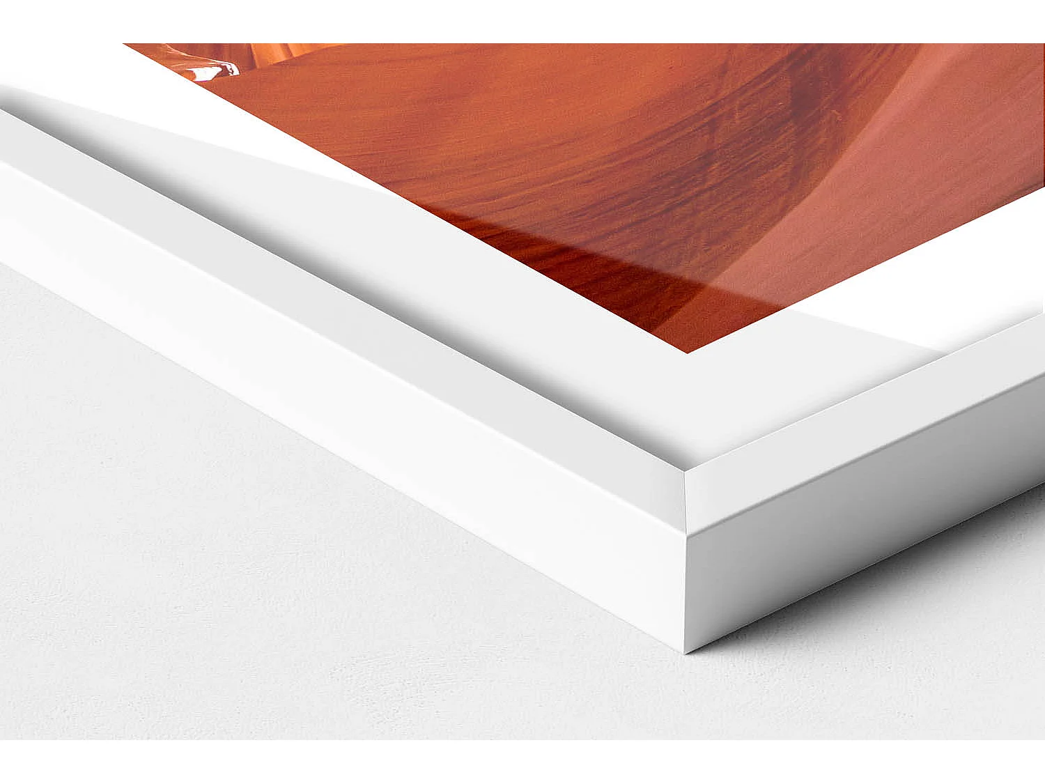 Dekoratives Gemälde mit weißem Rahmen, Felsige Landschaft des Canyons 70 x 50 cm – Perfekt für das Wohn- oder Schlafzimmer