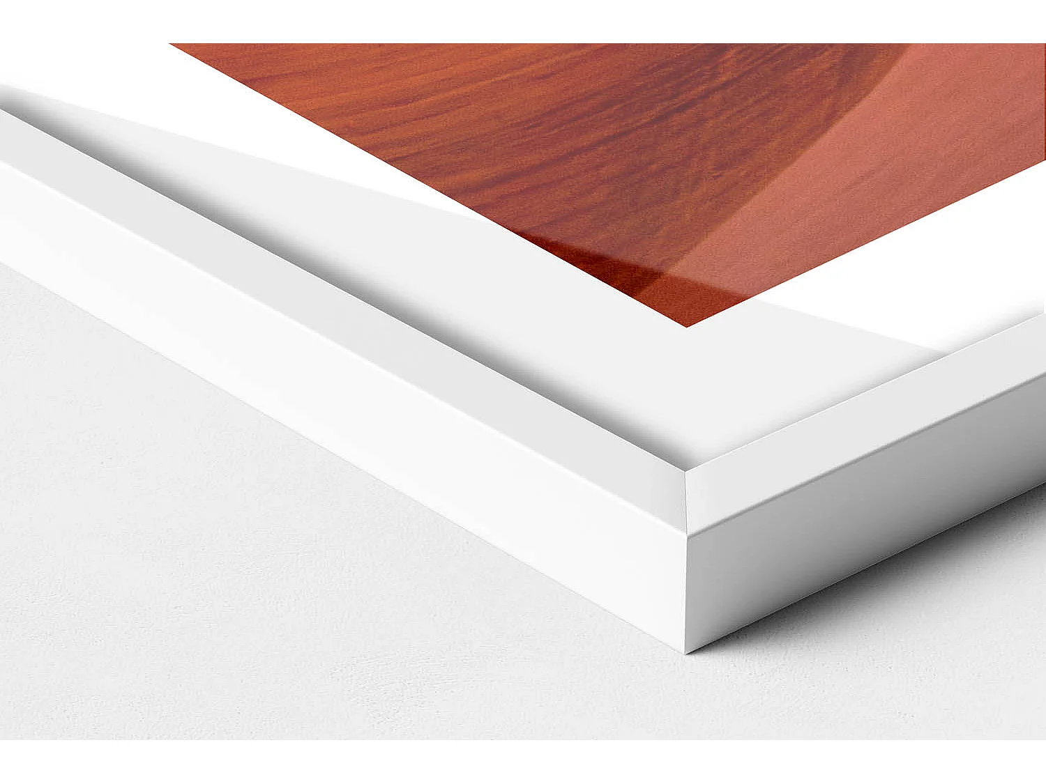 Tableau décoratif avec cadre blanc, Paysage rocheux du canyon 100 x 70 cm– Parfait pour le salon ou la chambre