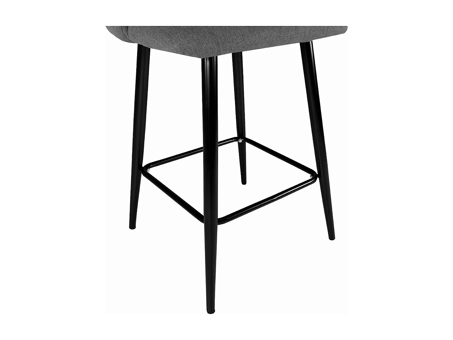 Sgabello cucina imbottito, sgabello alto in tessuto grigio scuro mod. Zoe