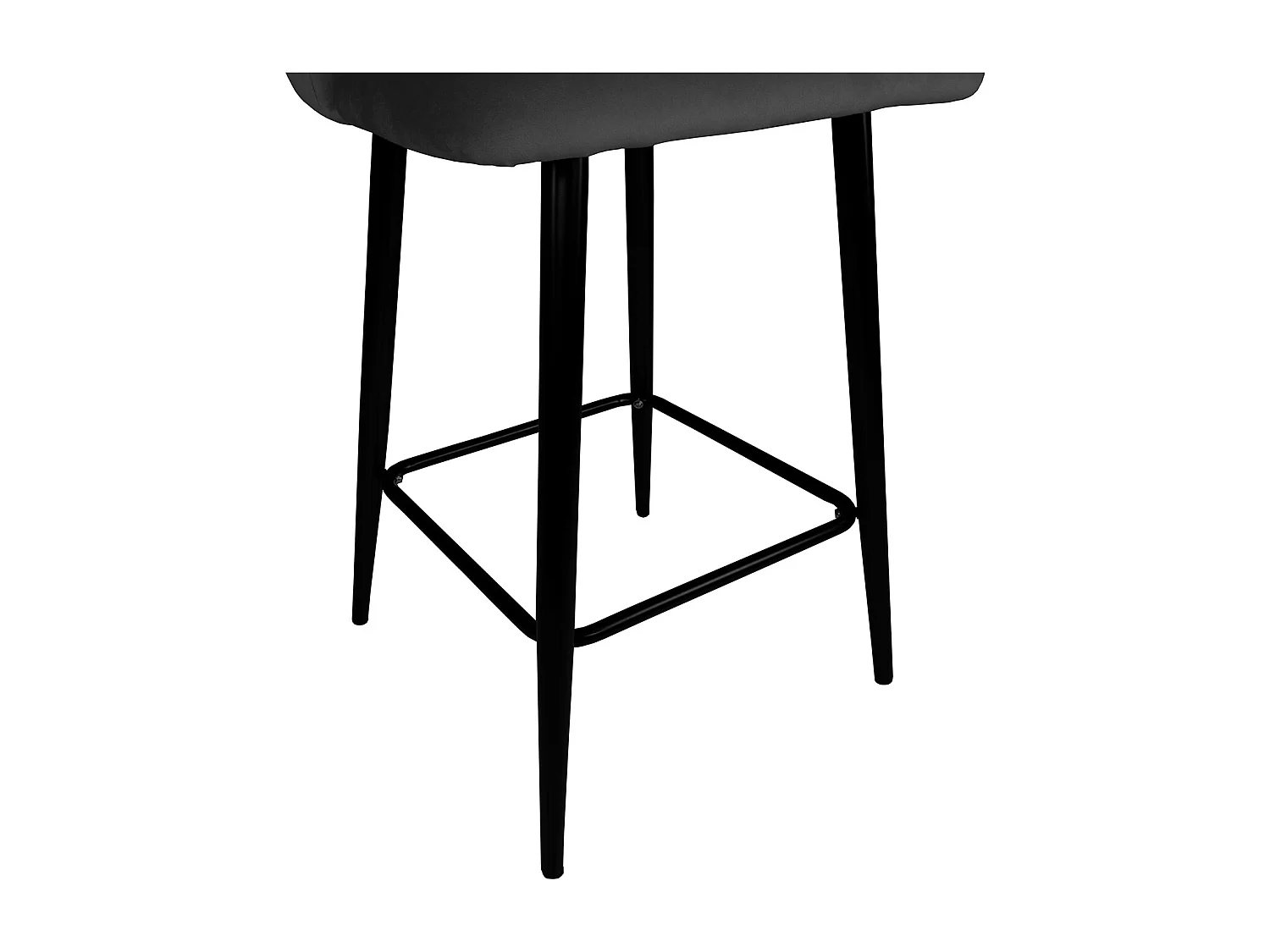 Sgabello cucina imbottito, sgabello alto in velluto nero mod. Zoe