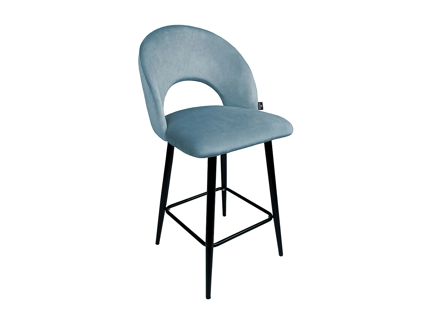 Sgabello cucina imbottito, sgabello alto in velluto carta da zucchero mod. Zoe