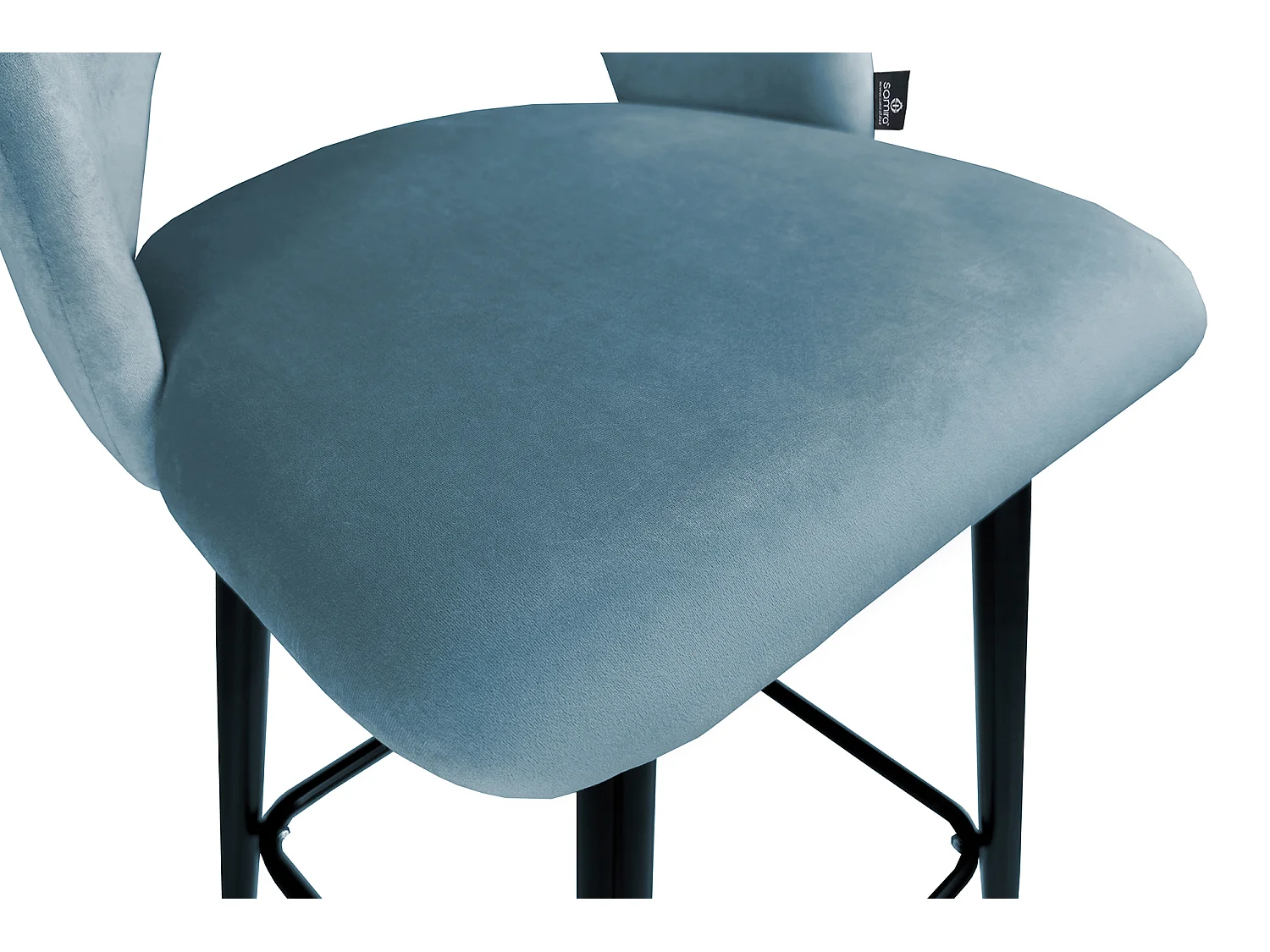 Sgabello cucina imbottito, sgabello alto in velluto carta da zucchero mod. Zoe