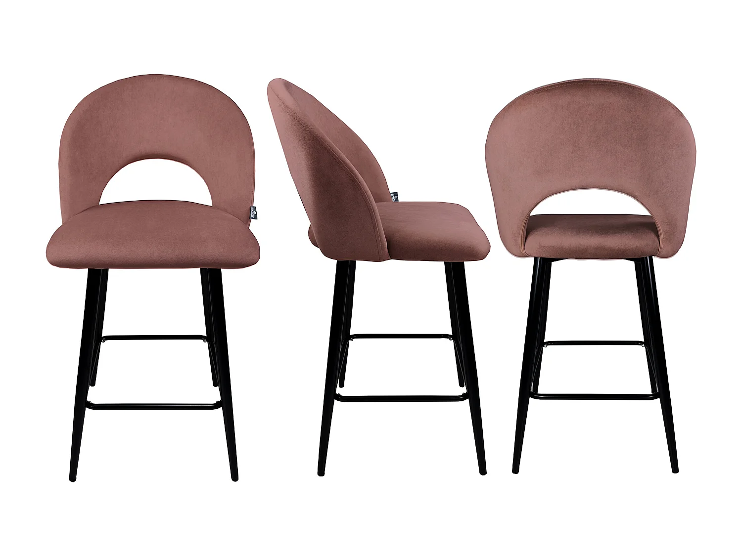 Sgabello cucina imbottito, sgabello alto in rosso mattone mod. Zoe