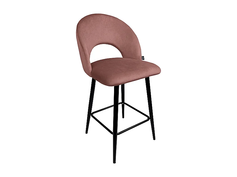 Sgabello cucina imbottito, sgabello alto in rosso mattone mod. Zoe